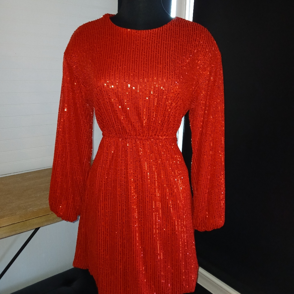 Red Sequin Dress